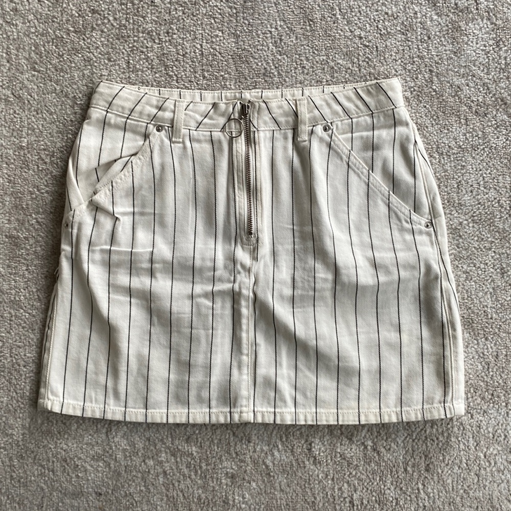 Topshop Striped Mini Skirt